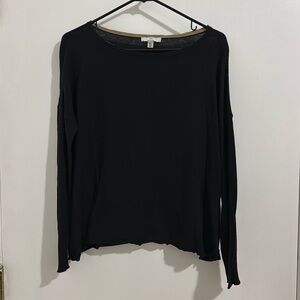 Black long sleeve top